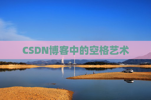 CSDN博客中的空格艺术